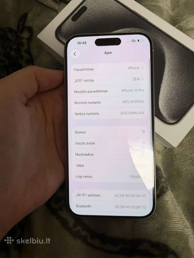 iPhone 15 pro 85% - nuotraukos Nr. 6