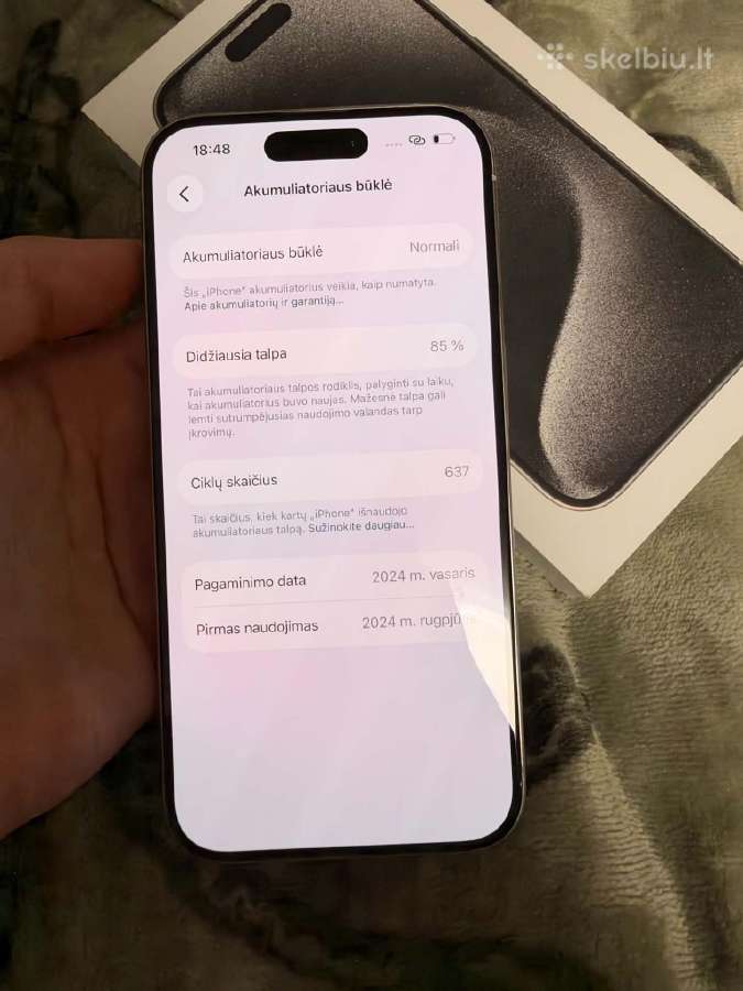 iPhone 15 pro 85% - nuotraukos Nr. 8