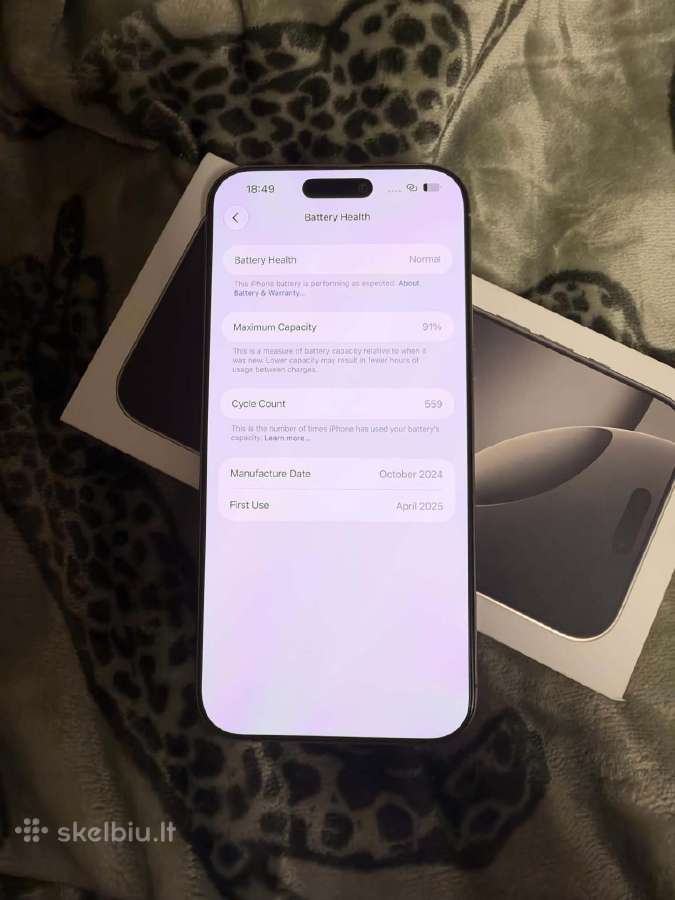 iPhone 16 pro max 91% - nuotraukos Nr. 5