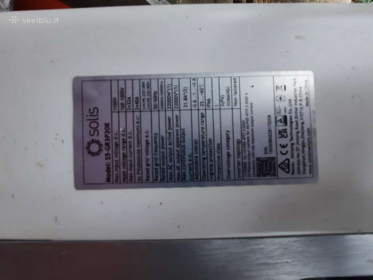 Solis Inverteris 20 kw - nuotraukos Nr. 2
