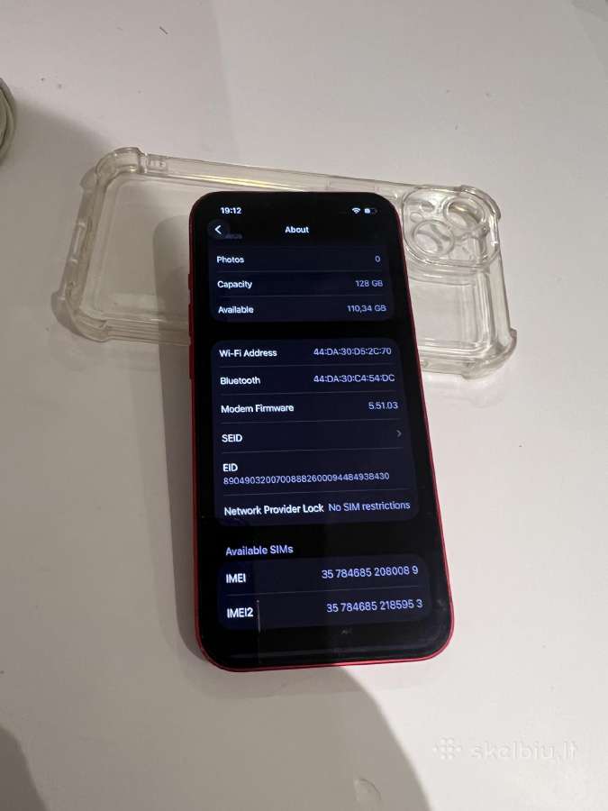 iPhone 13 128gb product red - nuotraukos Nr. 6