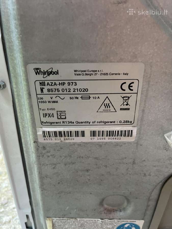 Džiovyklė Whirlpool 9kg - nuotraukos Nr. 10
