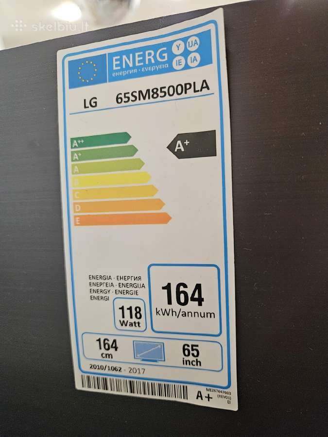 Parduodamas 65 colių LG Nanocell Smart TV - nuotraukos Nr. 5