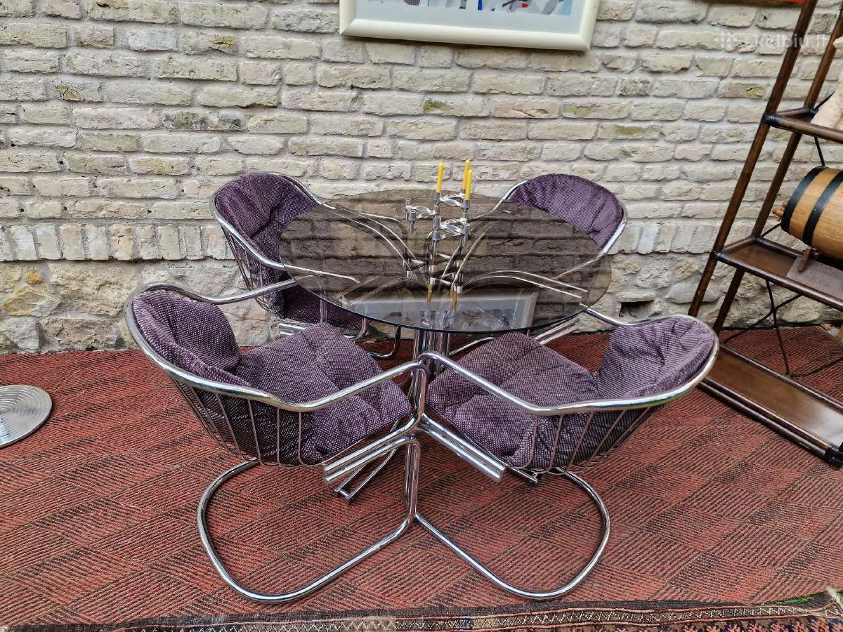 Vintažinis mid century Space Age stalas su kėdėm - nuotraukos Nr. 2
