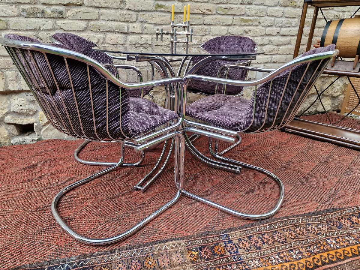 Vintažinis mid century Space Age stalas su kėdėm - nuotraukos Nr. 6