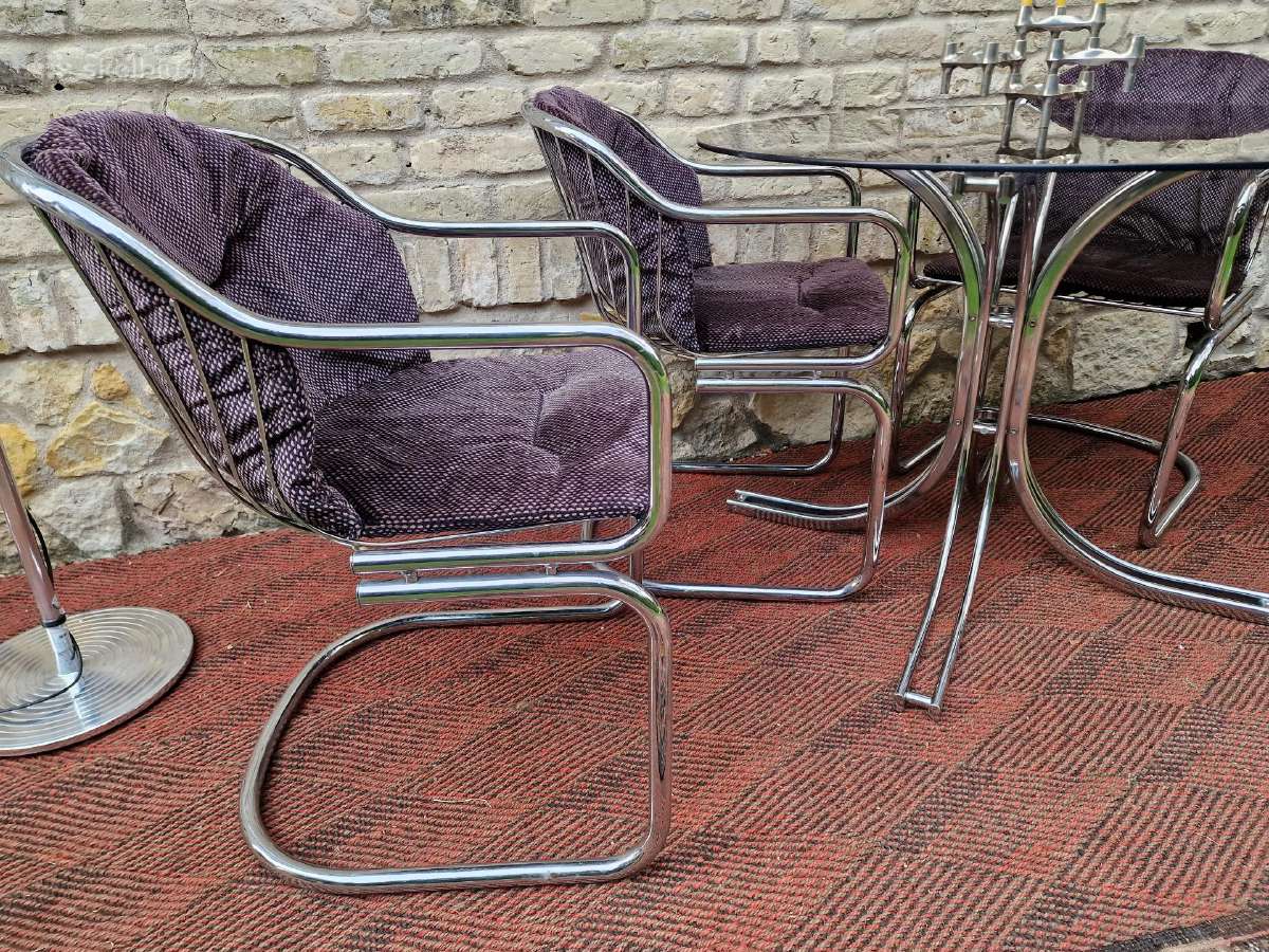 Vintažinis mid century Space Age stalas su kėdėm - nuotraukos Nr. 7