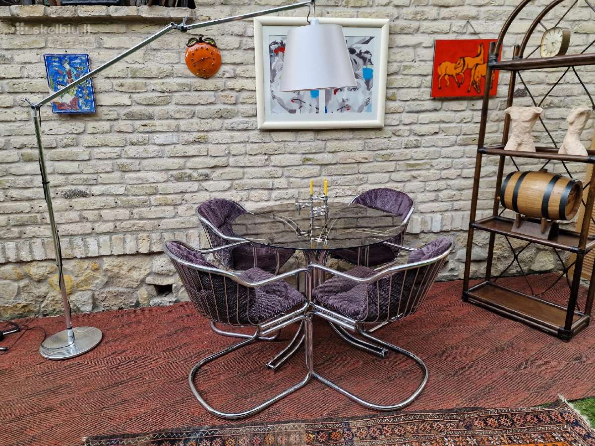 Vintažinis mid century Space Age stalas su kėdėm - nuotraukos Nr. 8