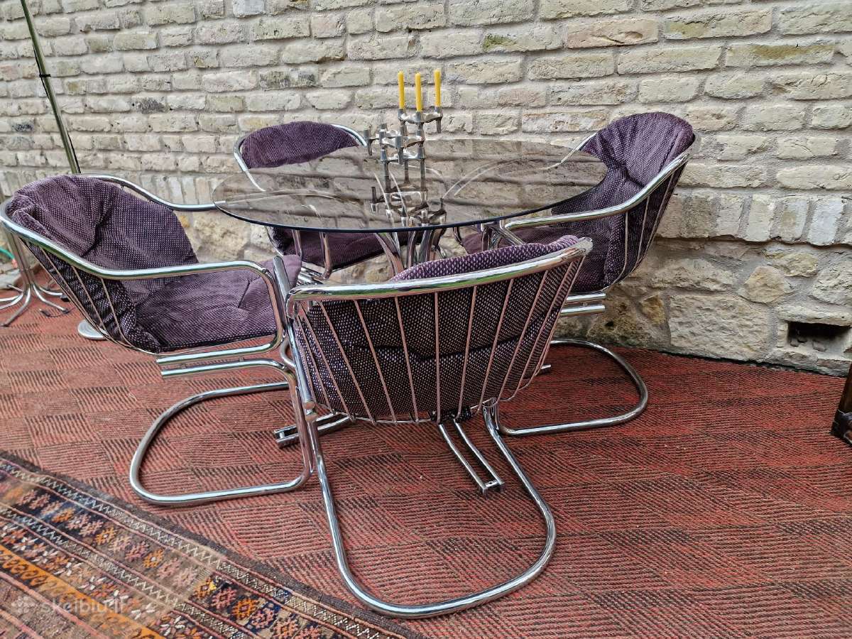 Vintažinis mid century Space Age stalas su kėdėm - nuotraukos Nr. 9