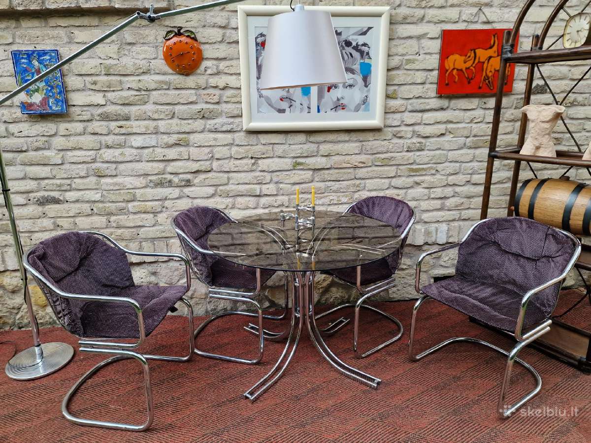 Vintažinis mid century Space Age stalas su kėdėm - nuotraukos Nr. 12