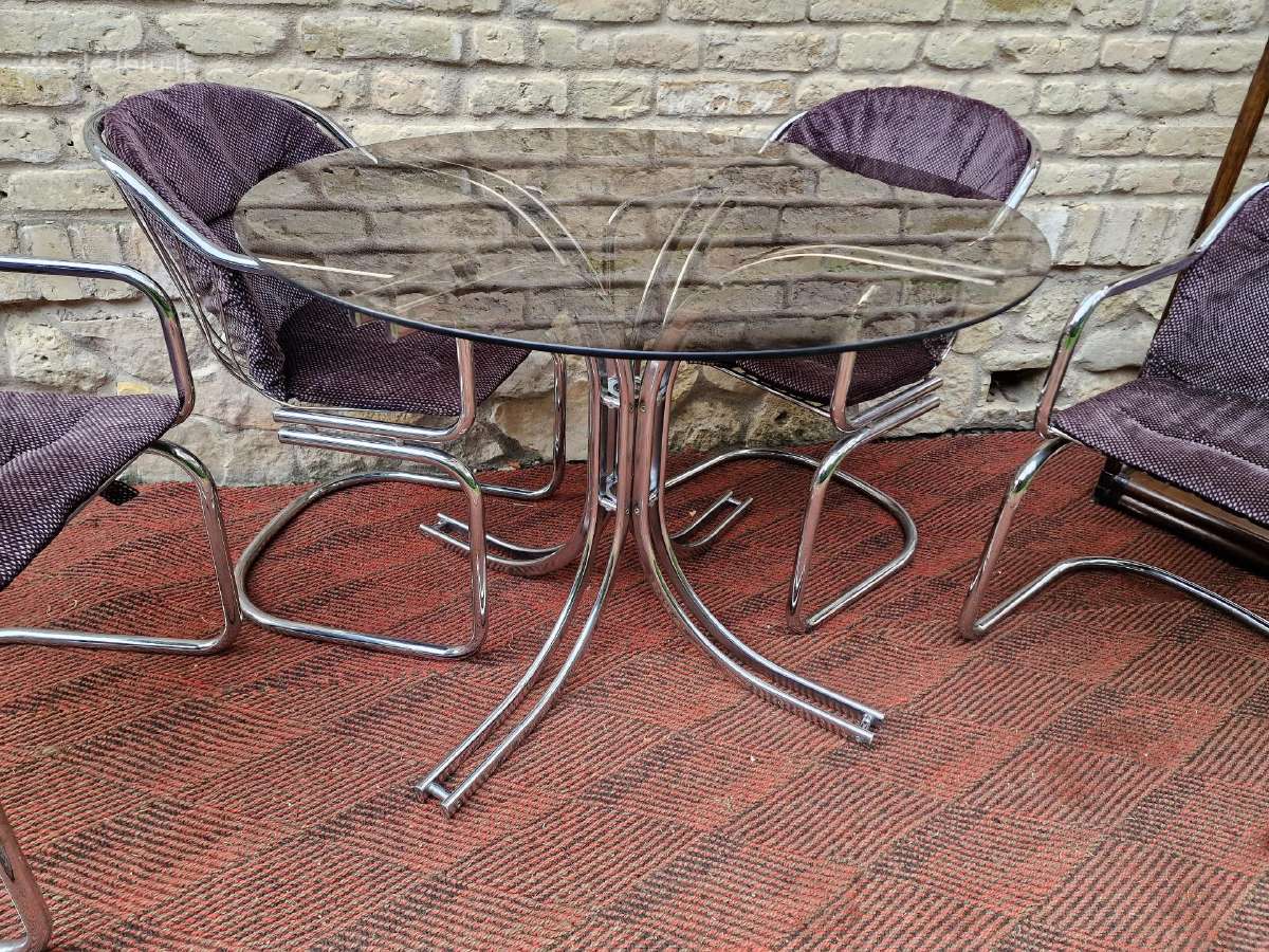 Vintažinis mid century Space Age stalas su kėdėm - nuotraukos Nr. 19