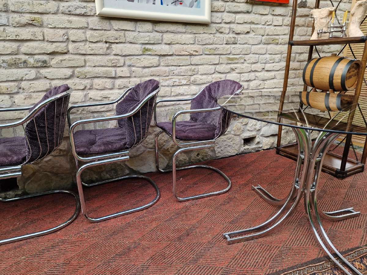 Vintažinis mid century Space Age stalas su kėdėm - nuotraukos Nr. 29
