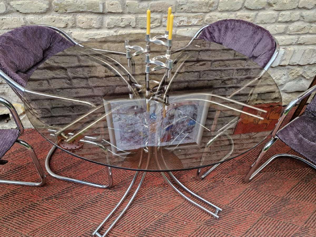 Vintažinis mid century Space Age stalas su kėdėm - nuotraukos Nr. 31