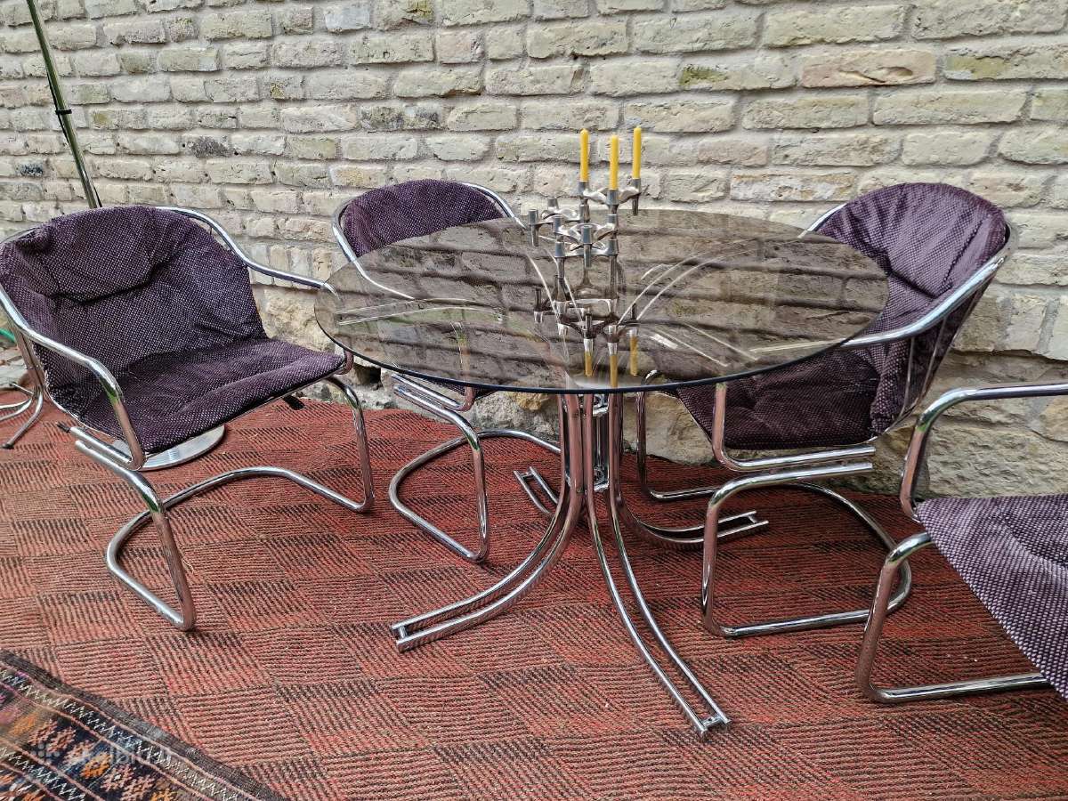 Vintažinis mid century Space Age stalas su kėdėm - nuotraukos Nr. 32