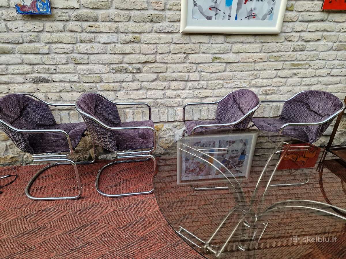 Vintažinis mid century Space Age stalas su kėdėm - nuotraukos Nr. 33