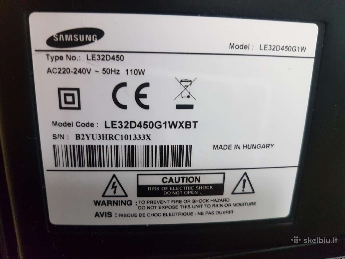 Samsung Le32d450g1w - nuotraukos Nr. 10