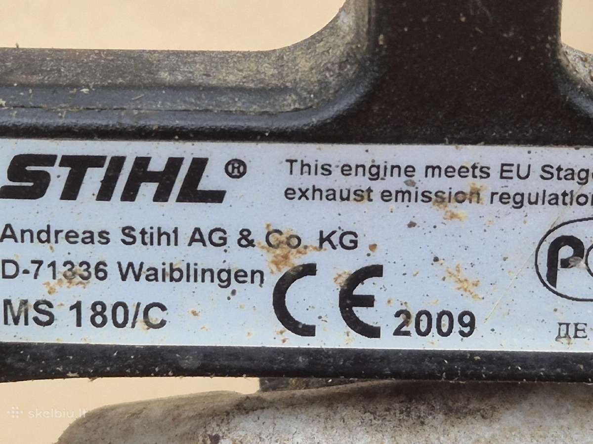 Stihl Ms180 senesnis - nuotraukos Nr. 6