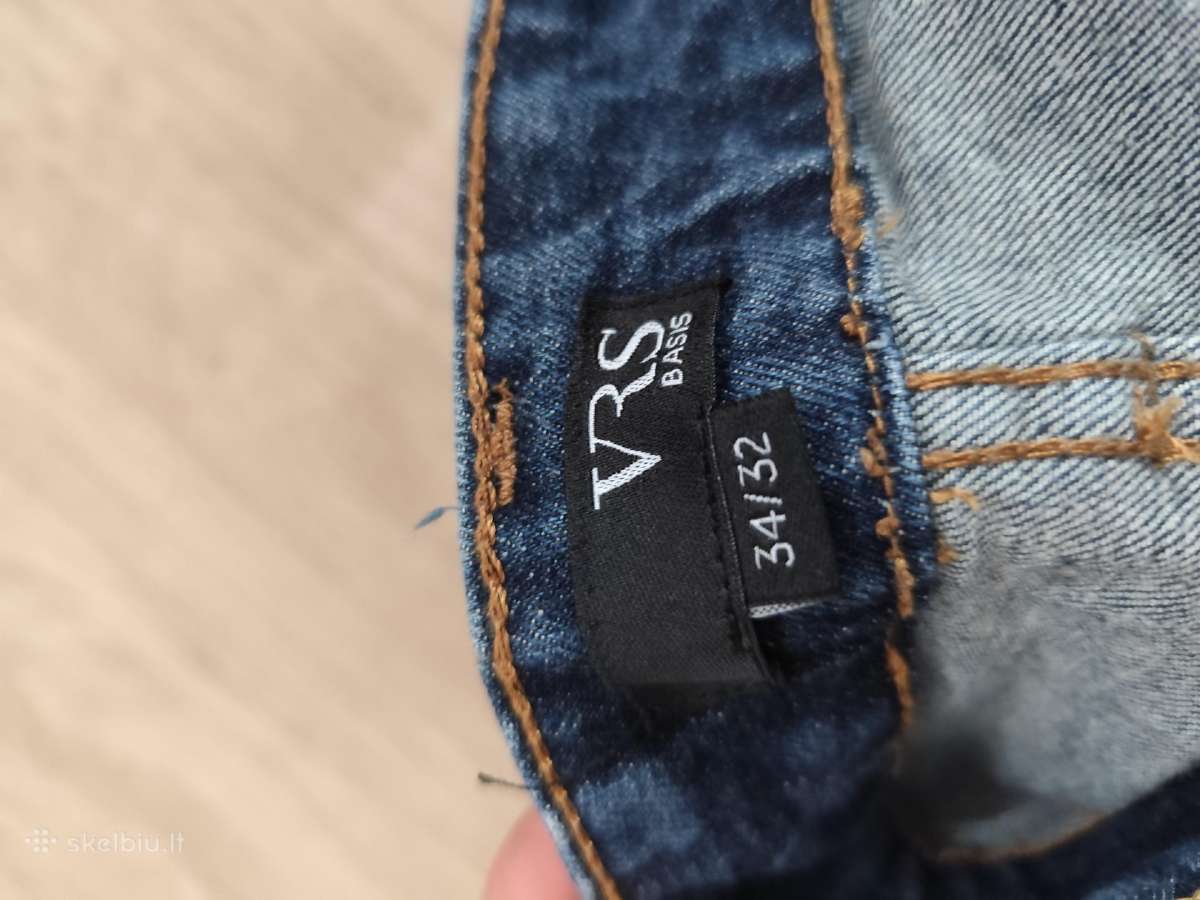 Tiesaus kirpimo klasikiniai mėlyni džinsai 34/32 - nuotraukos Nr. 4