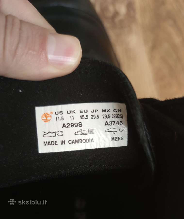Timberland juodi odiniai auliniai batai 45.5 dydis - nuotraukos Nr. 6