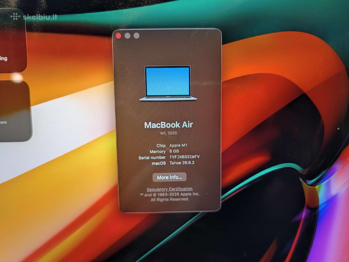 MacBook Air M1 13 colių - nuotraukos Nr. 5