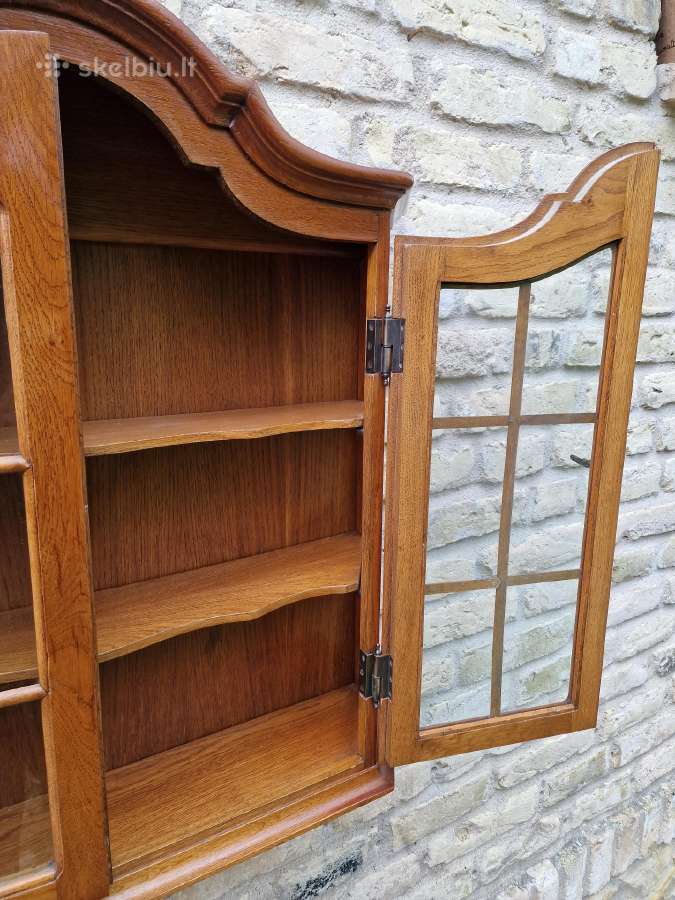 Vintažinė ąžuolinė pakabinama spintutė - nuotraukos Nr. 14