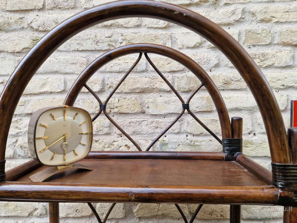 Vintažinė mid century ratango etažerė - nuotraukos Nr. 17