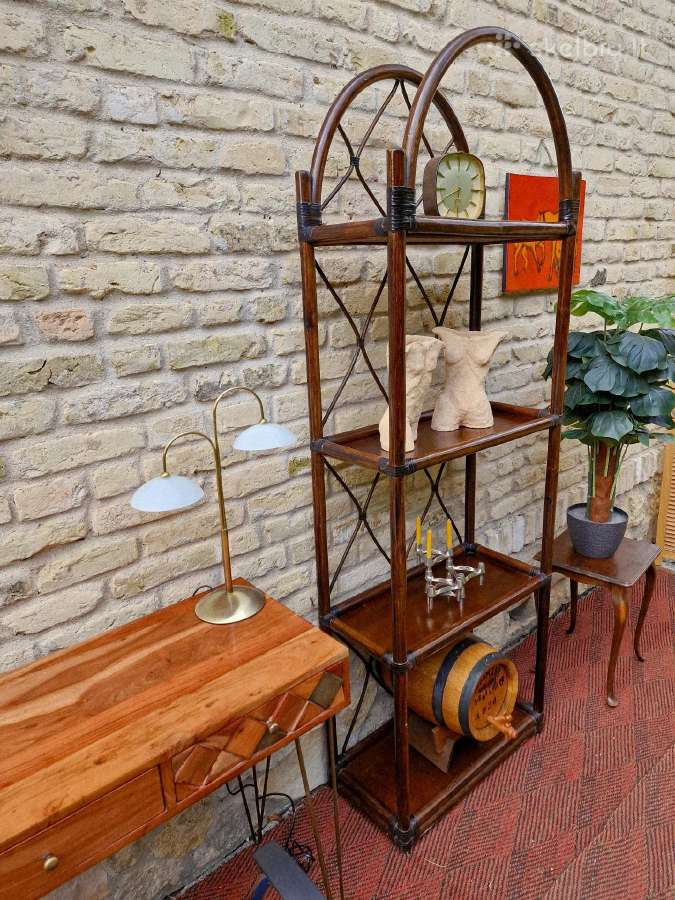 Vintažinė mid century ratango etažerė - nuotraukos Nr. 25
