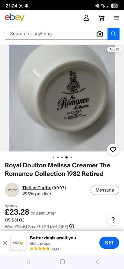 Royal Doulton porceliano kavos servizas - nuotraukos Nr. 10