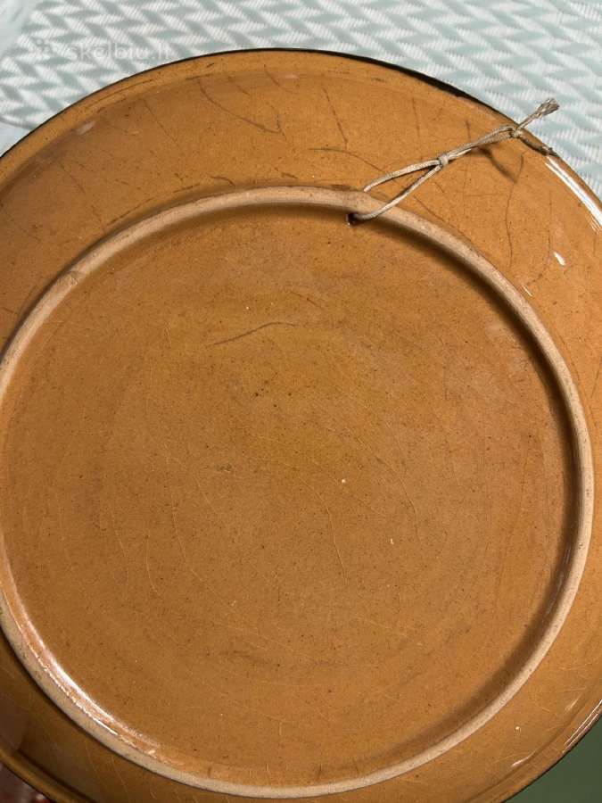 Vintažinė vengrų liaudies keramikos lėkštė, 22 cm - nuotraukos Nr. 2