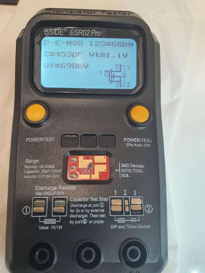 Universalus elektronikos komponentų testeris - nuotraukos Nr. 2