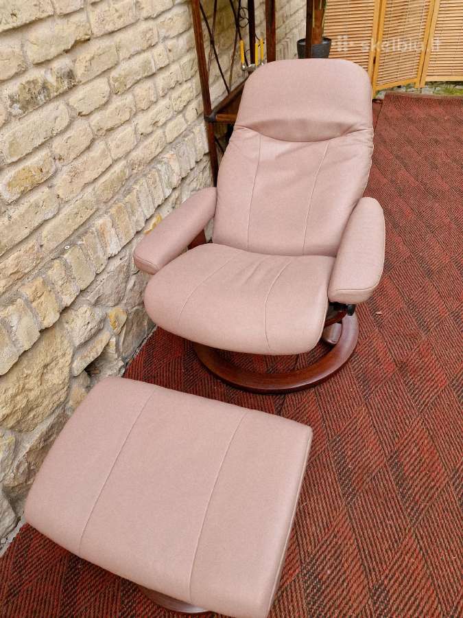 Ekornes poilsio fotelis/reglaineris su pakoju - nuotraukos Nr. 10
