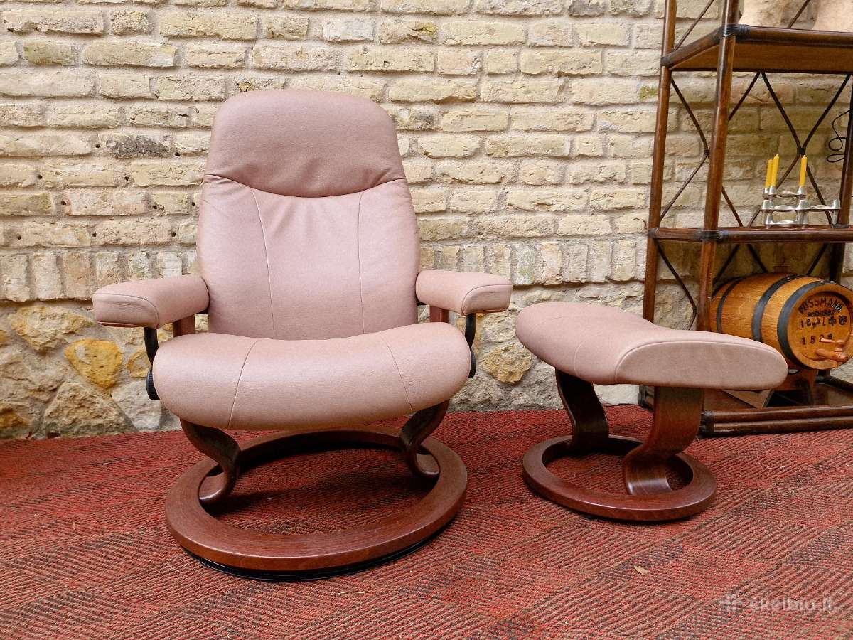 Ekornes poilsio fotelis/reglaineris su pakoju - nuotraukos Nr. 13