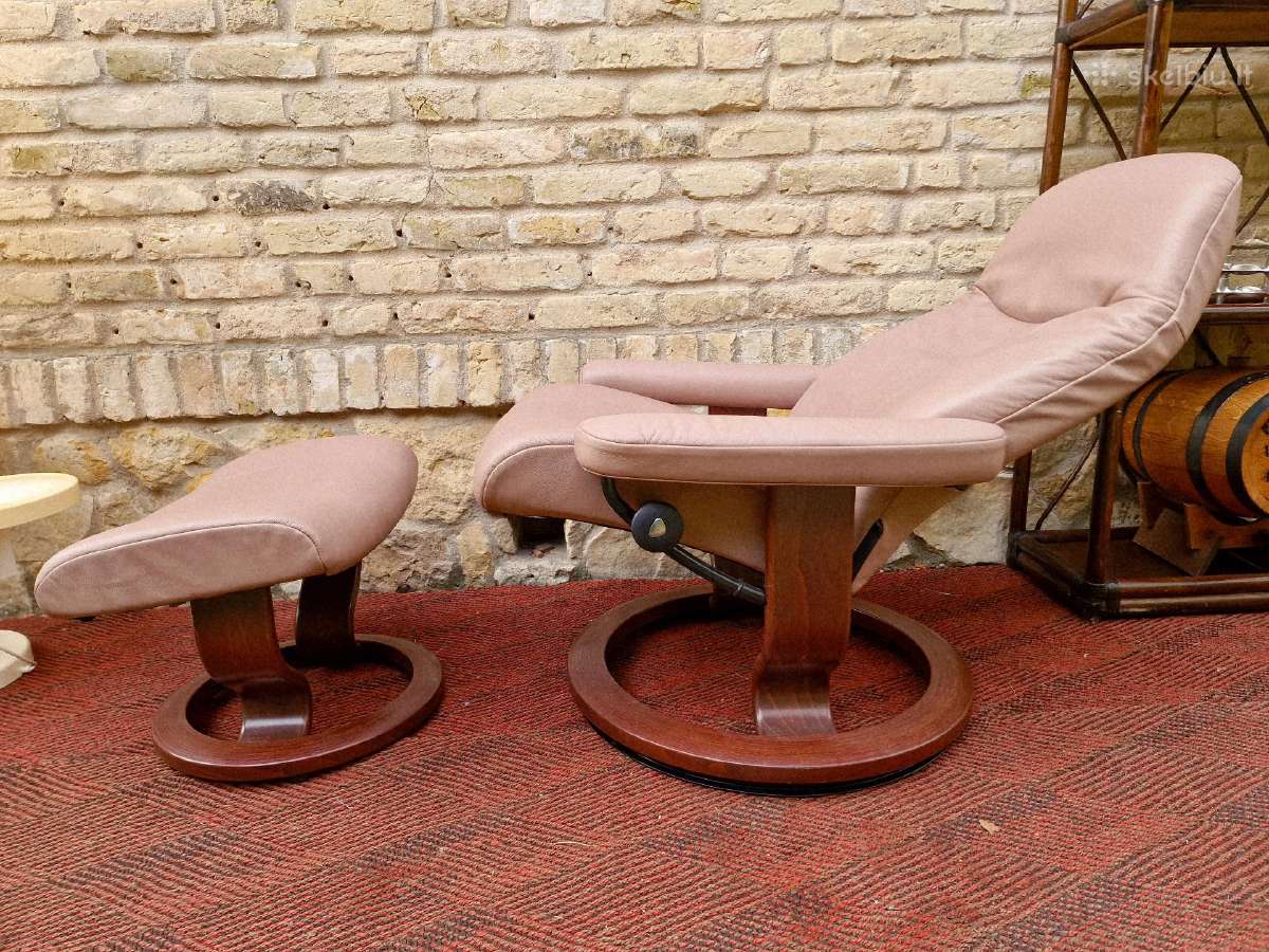 Ekornes poilsio fotelis/reglaineris su pakoju - nuotraukos Nr. 18