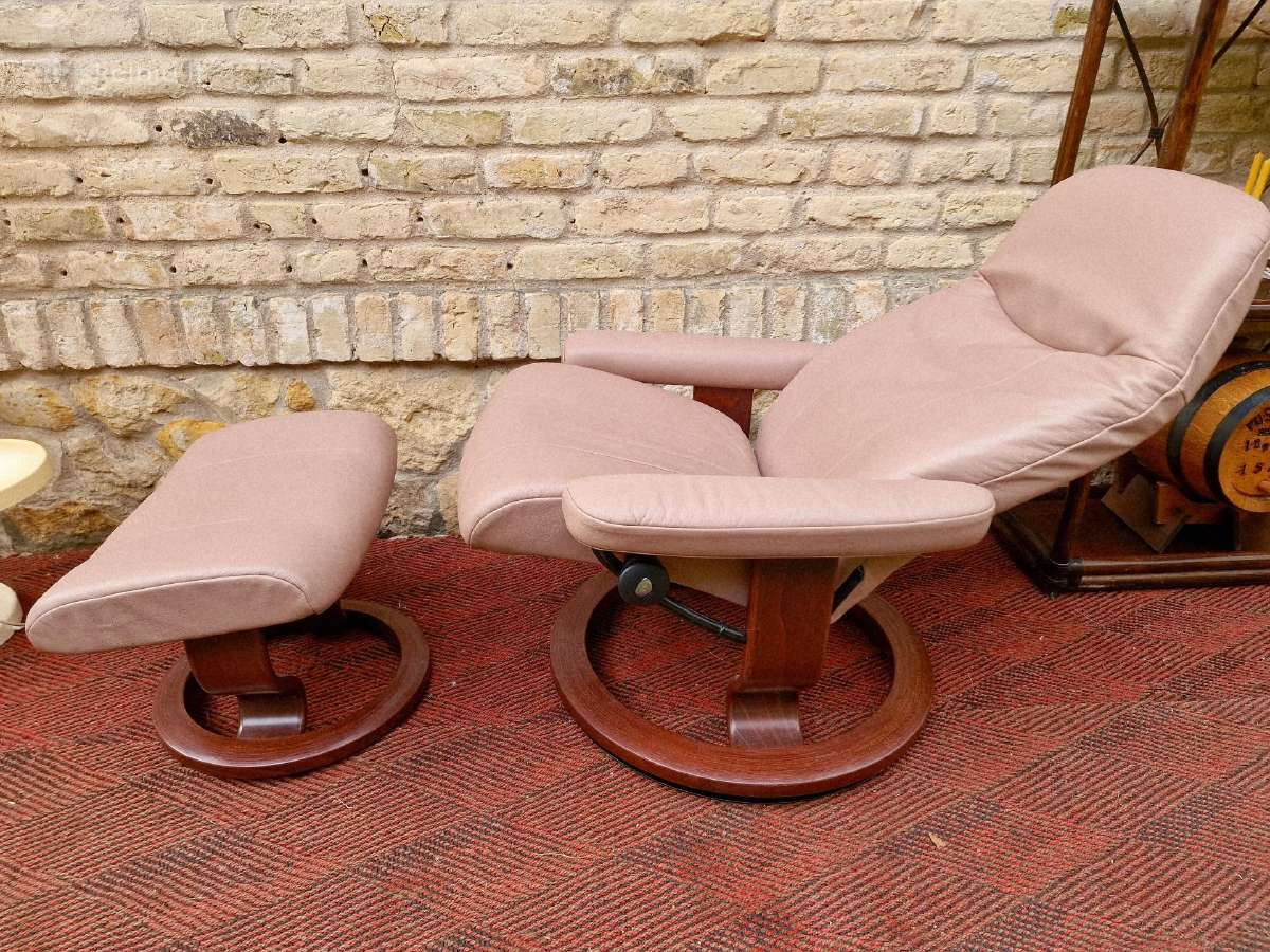 Ekornes poilsio fotelis/reglaineris su pakoju - nuotraukos Nr. 19