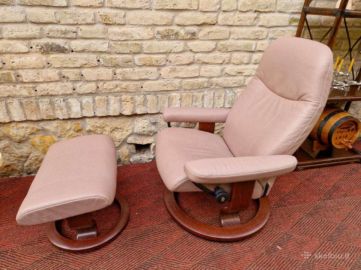 Ekornes poilsio fotelis/reglaineris su pakoju - nuotraukos Nr. 22