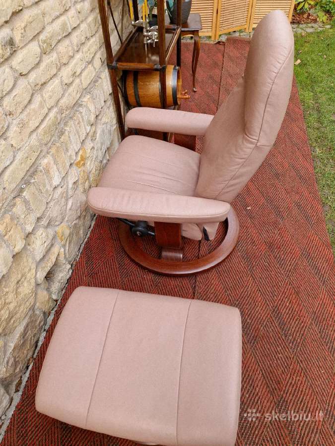 Ekornes poilsio fotelis/reglaineris su pakoju - nuotraukos Nr. 23