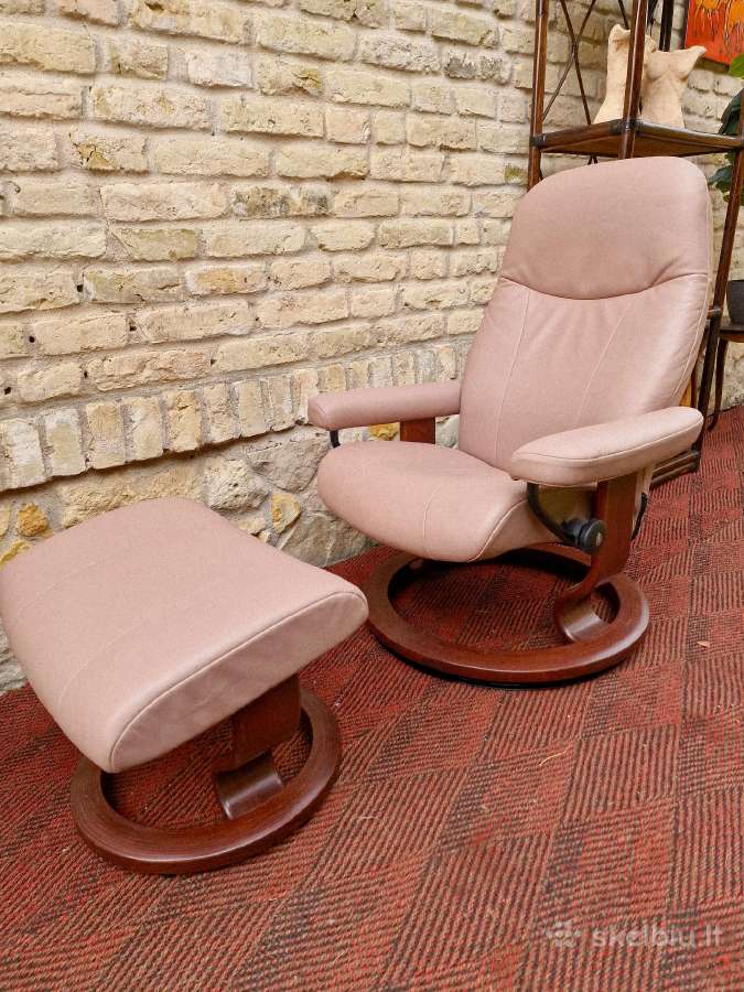 Ekornes poilsio fotelis/reglaineris su pakoju - nuotraukos Nr. 24