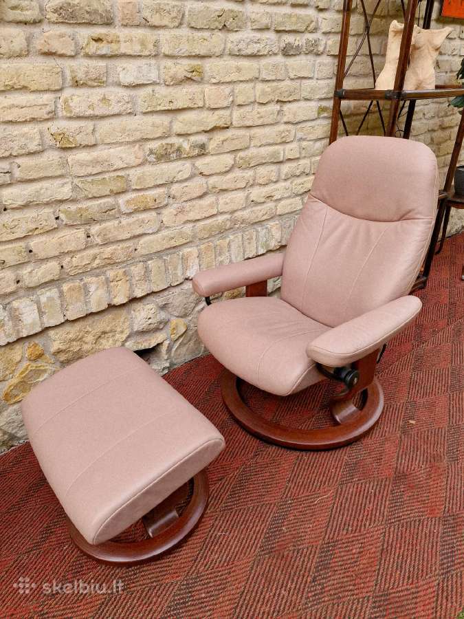 Ekornes poilsio fotelis/reglaineris su pakoju - nuotraukos Nr. 26