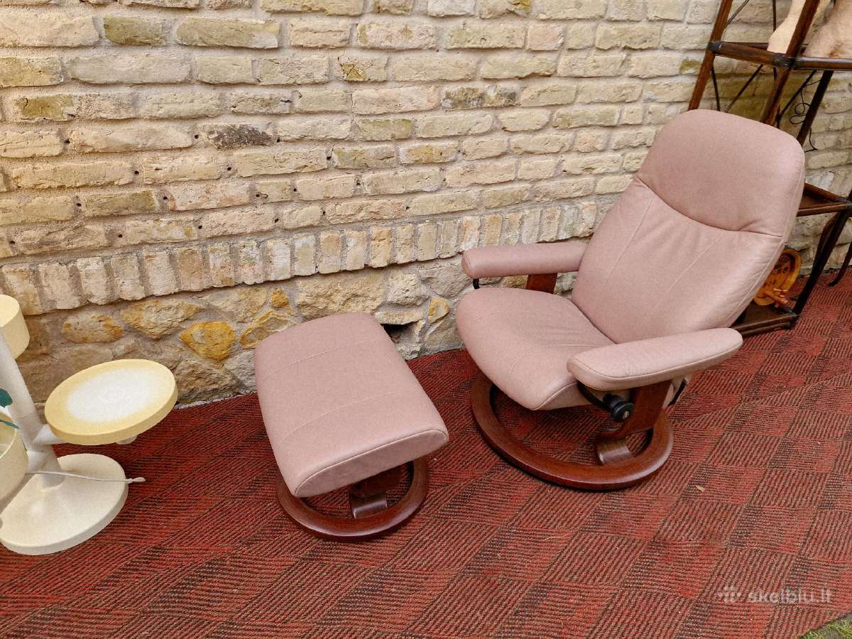 Ekornes poilsio fotelis/reglaineris su pakoju - nuotraukos Nr. 27
