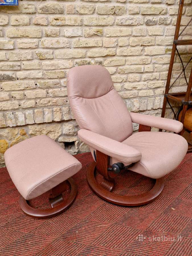 Ekornes poilsio fotelis/reglaineris su pakoju - nuotraukos Nr. 28