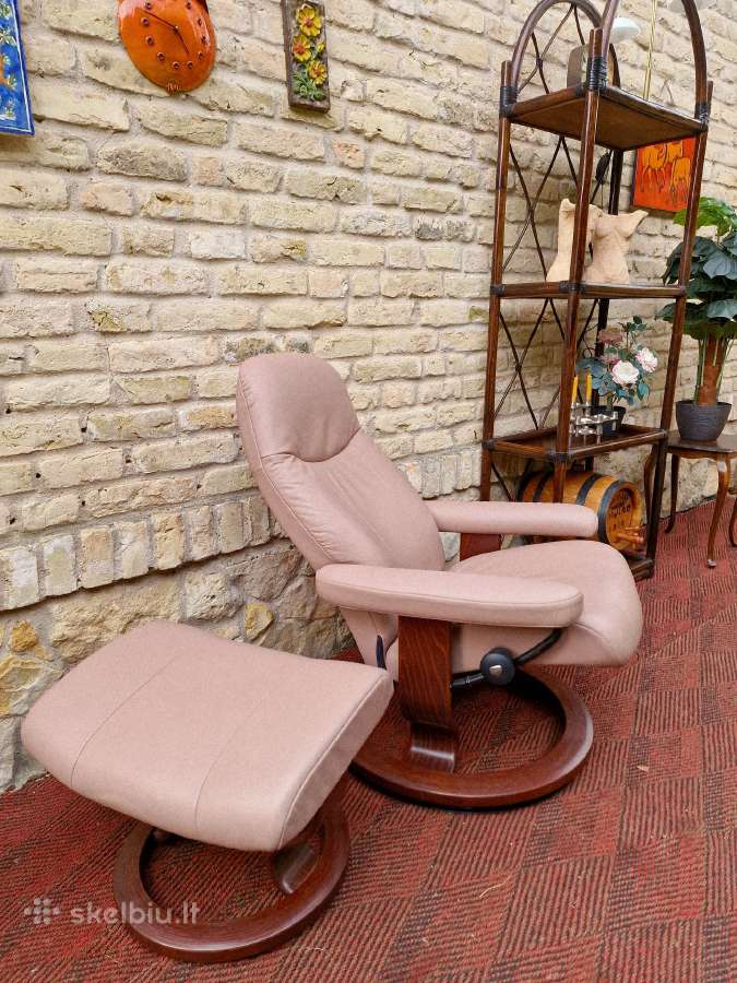 Ekornes poilsio fotelis/reglaineris su pakoju - nuotraukos Nr. 31