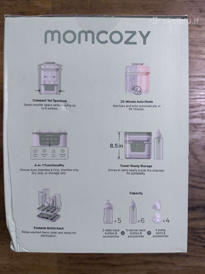 Momcozy buteliukų sterilizatorius ir džiovintuvas - nuotraukos Nr. 2