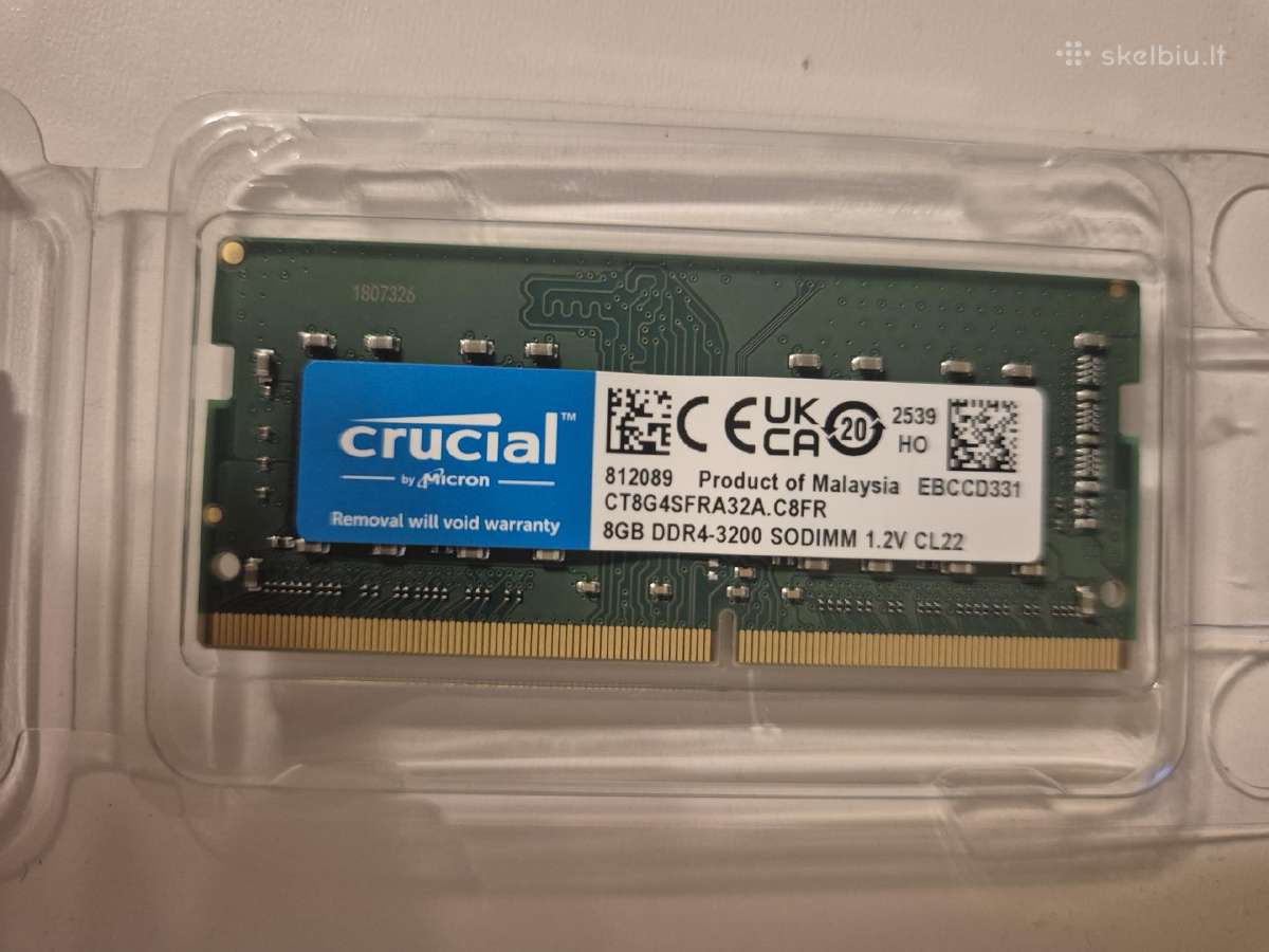 Crucial Ddr4 - 3200 Sodimm 1.2v Cl22 8gb - nuotraukos Nr. 2