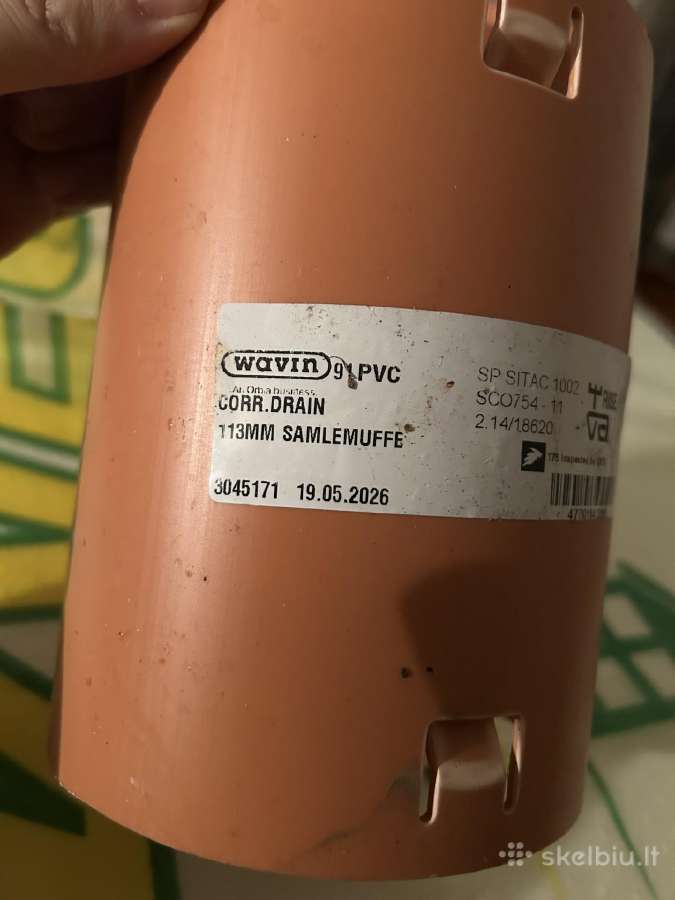 Wavin Pvc drenažo vamzdžio jungtis 113 ir 145 - nuotraukos Nr. 4