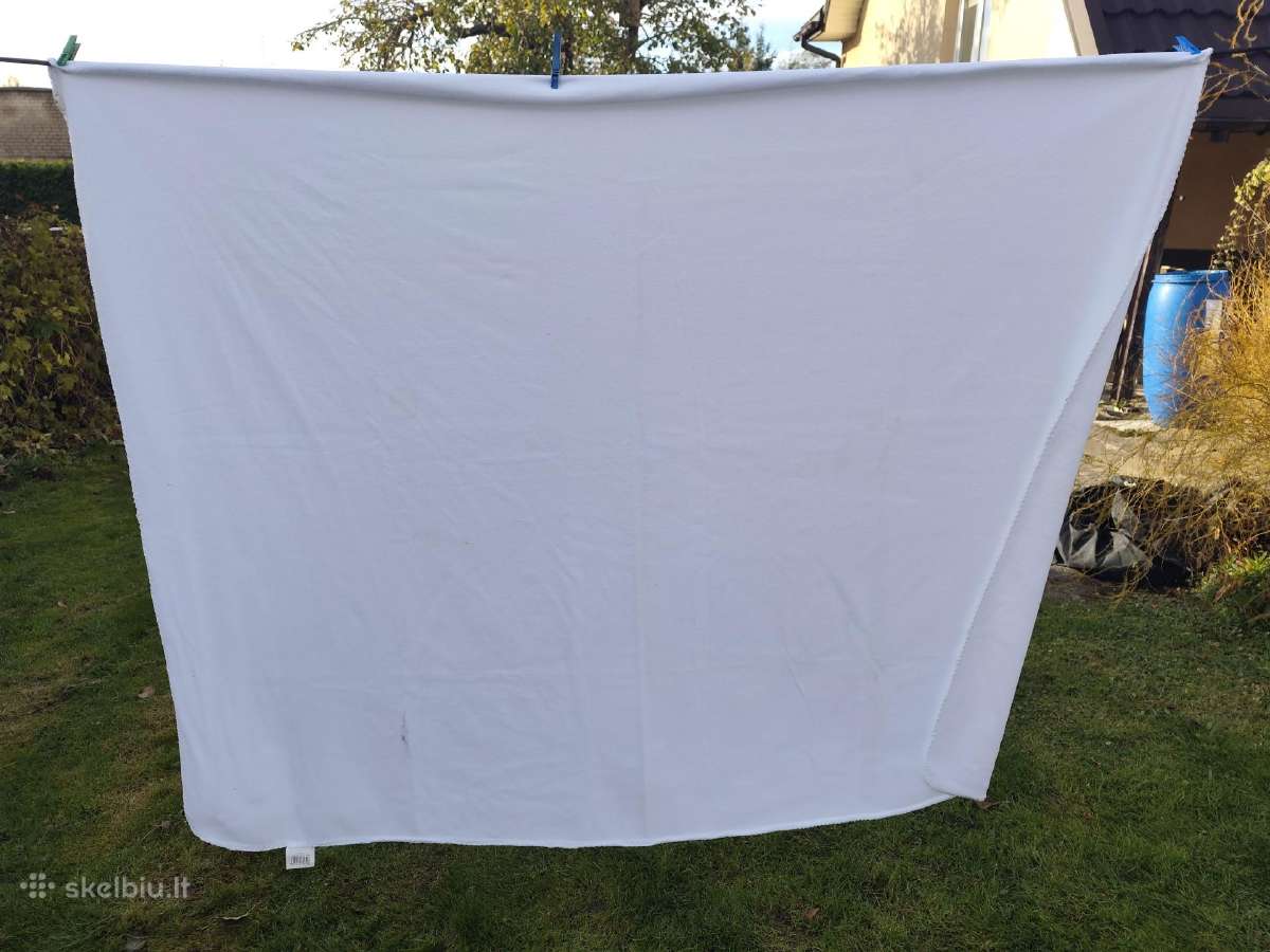 Balti pledai pledukai 100% poliesteris 6vnt - nuotraukos Nr. 6