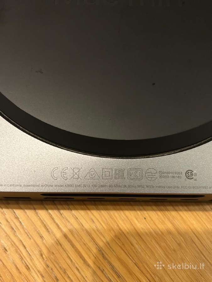 Apple Mac mini (2018) i7 3.2 GHz/16g RAM/256gb SSD - nuotraukos Nr. 8