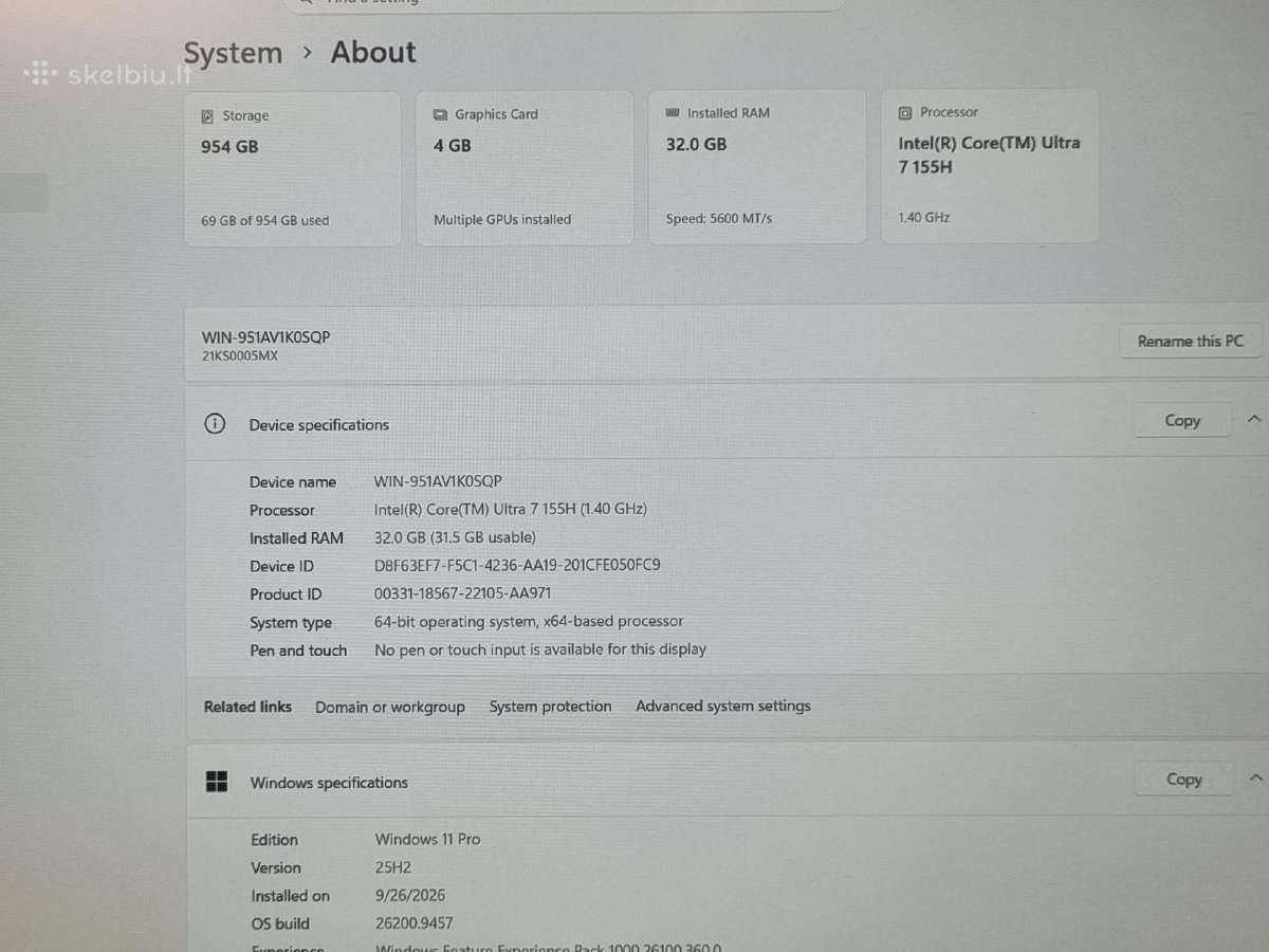 Lenovo Thinkpad P16s Gen 3 - nuotraukos Nr. 9