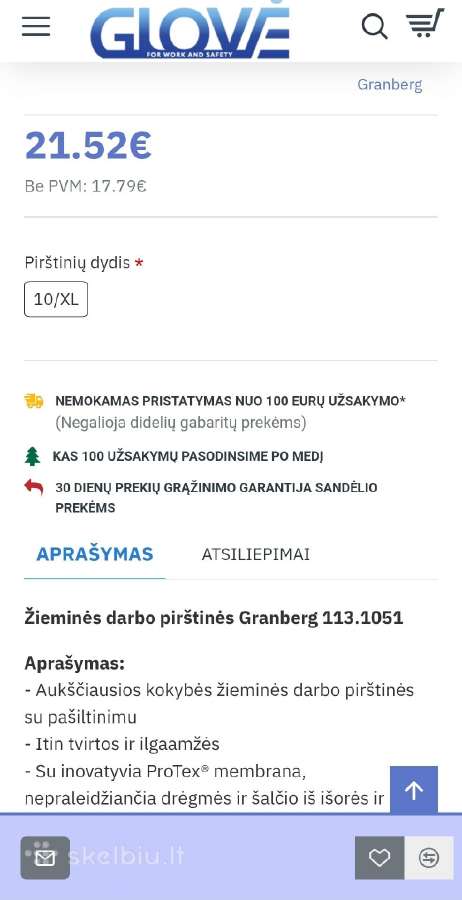 Žieminės pirštinės - nuotraukos Nr. 8