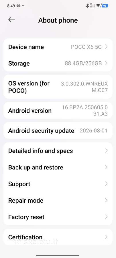 Poco X6 5G 8/256gb (Kaip naujas) - nuotraukos Nr. 8