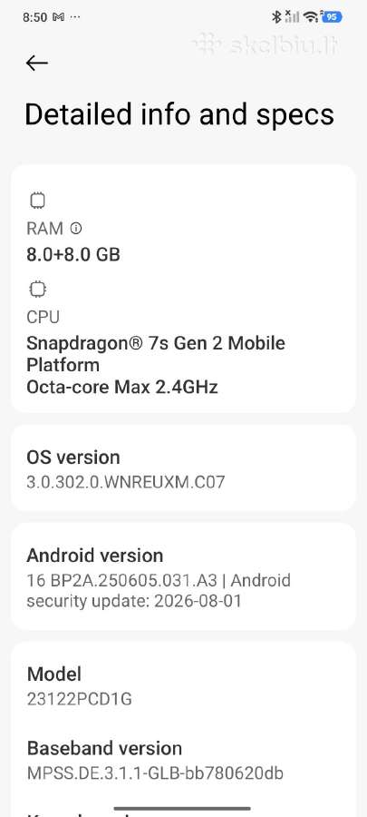 Poco X6 5G 8/256gb (Kaip naujas) - nuotraukos Nr. 9