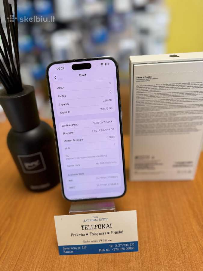 iPhone 14promax 256gb Purple Su Garantija - nuotraukos Nr. 3